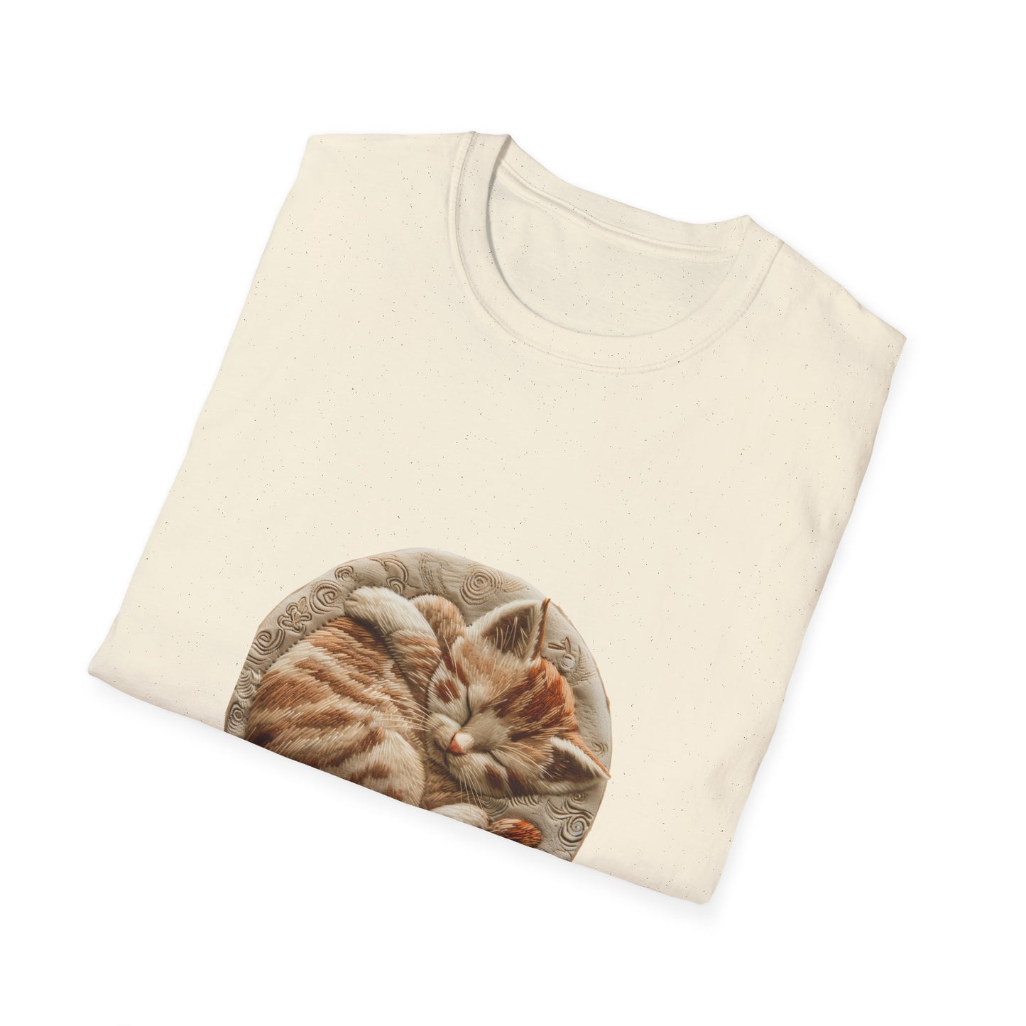 Sleeping Kitten Embroidered T-Shirt