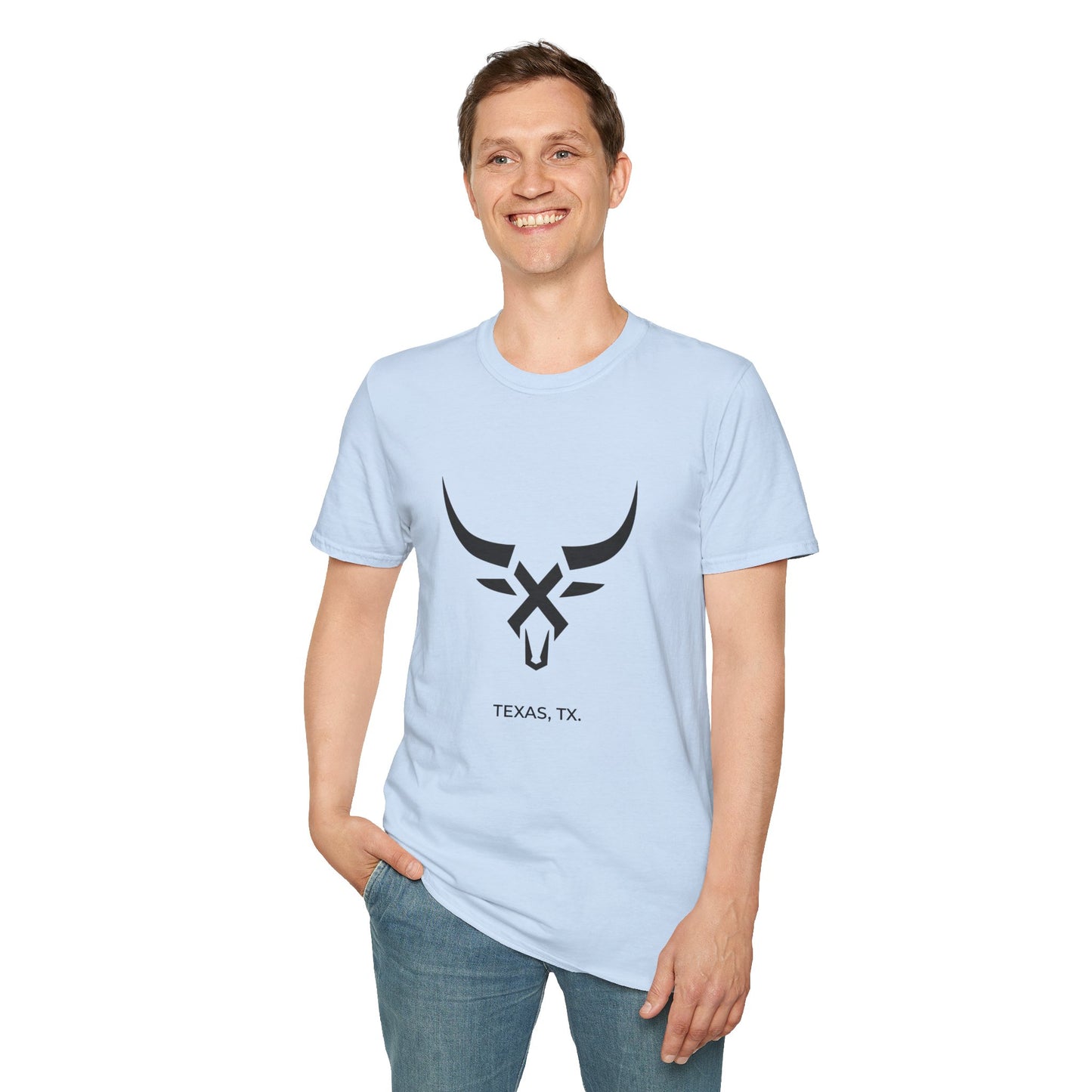 Texas TX - Line Art longhorn T-Shirt