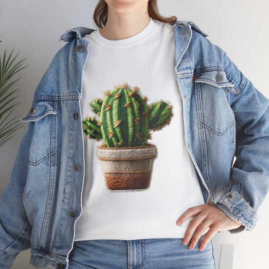 Raised Stitch Sun-Loving Succulent Graphic T-shirt