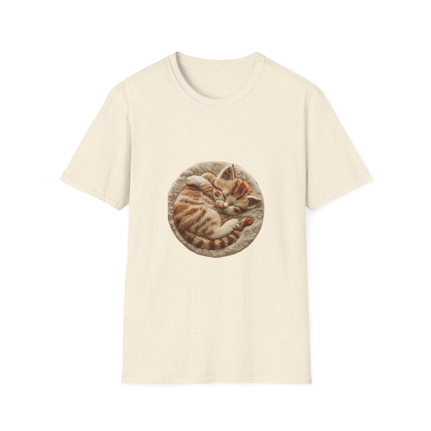 Sleeping Kitten Embroidered T-Shirt