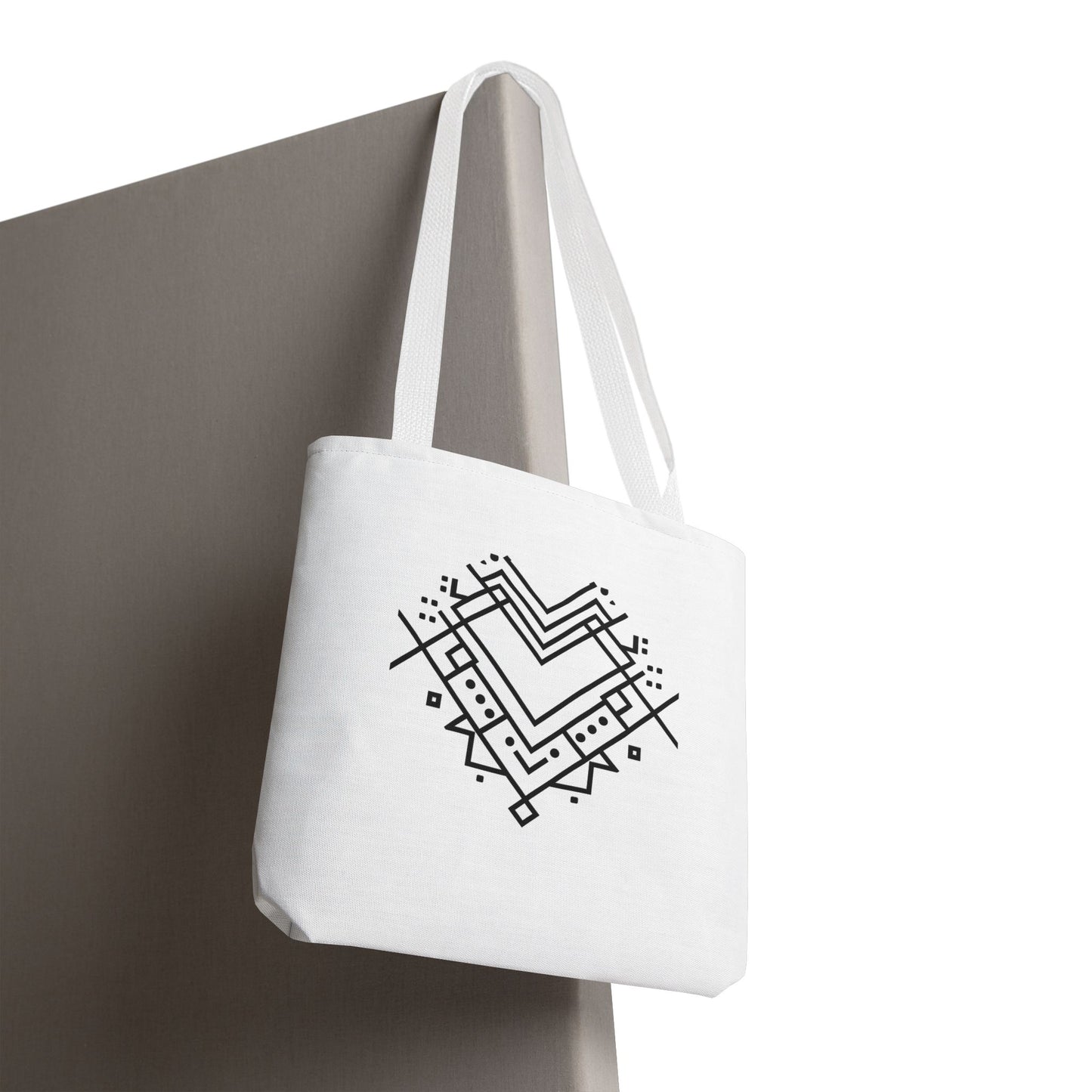 Geometric Heart Tote Bag
