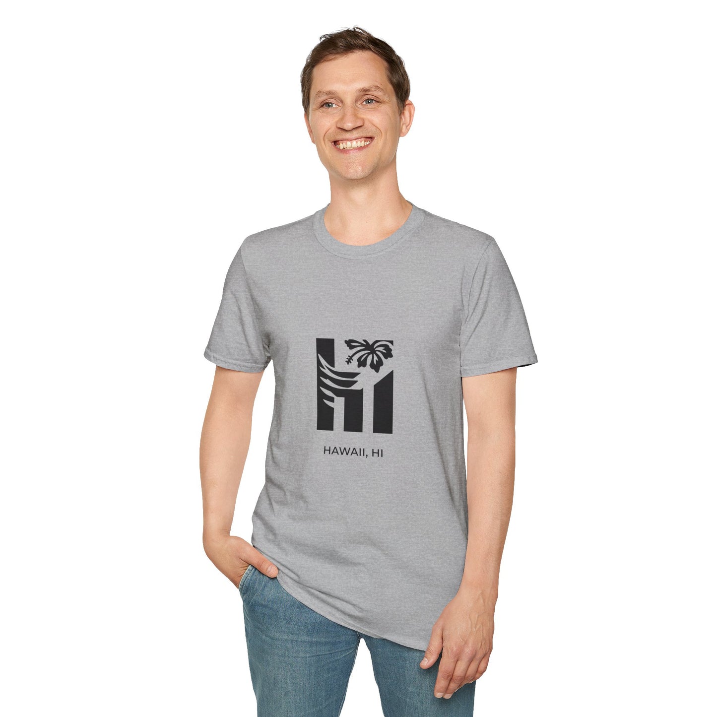 Hawaii HI - Bold Wave & Volcano T-Shirt