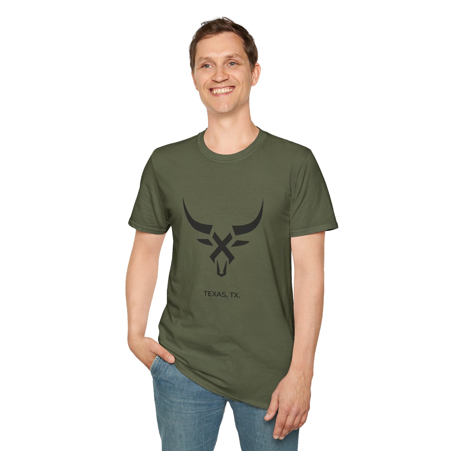 Texas TX - Line Art longhorn T-Shirt