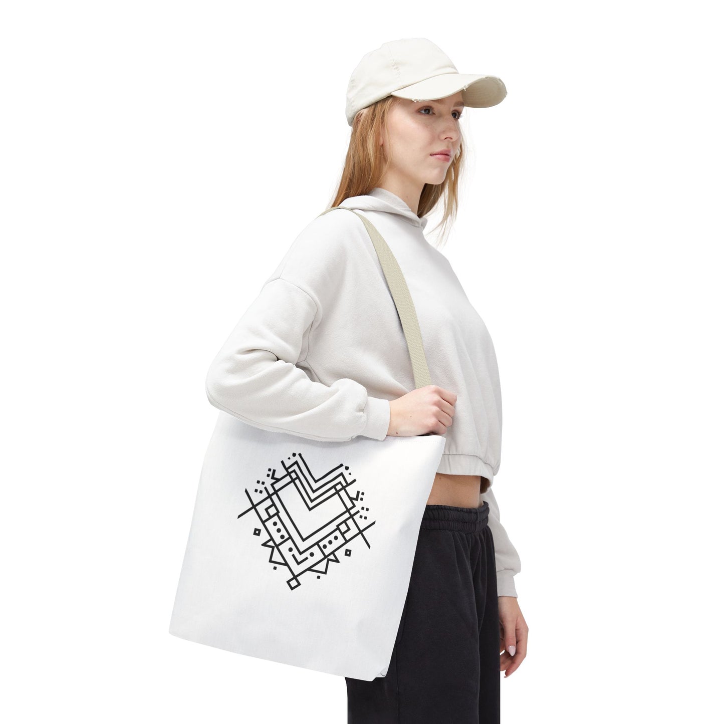 Geometric Heart Tote Bag