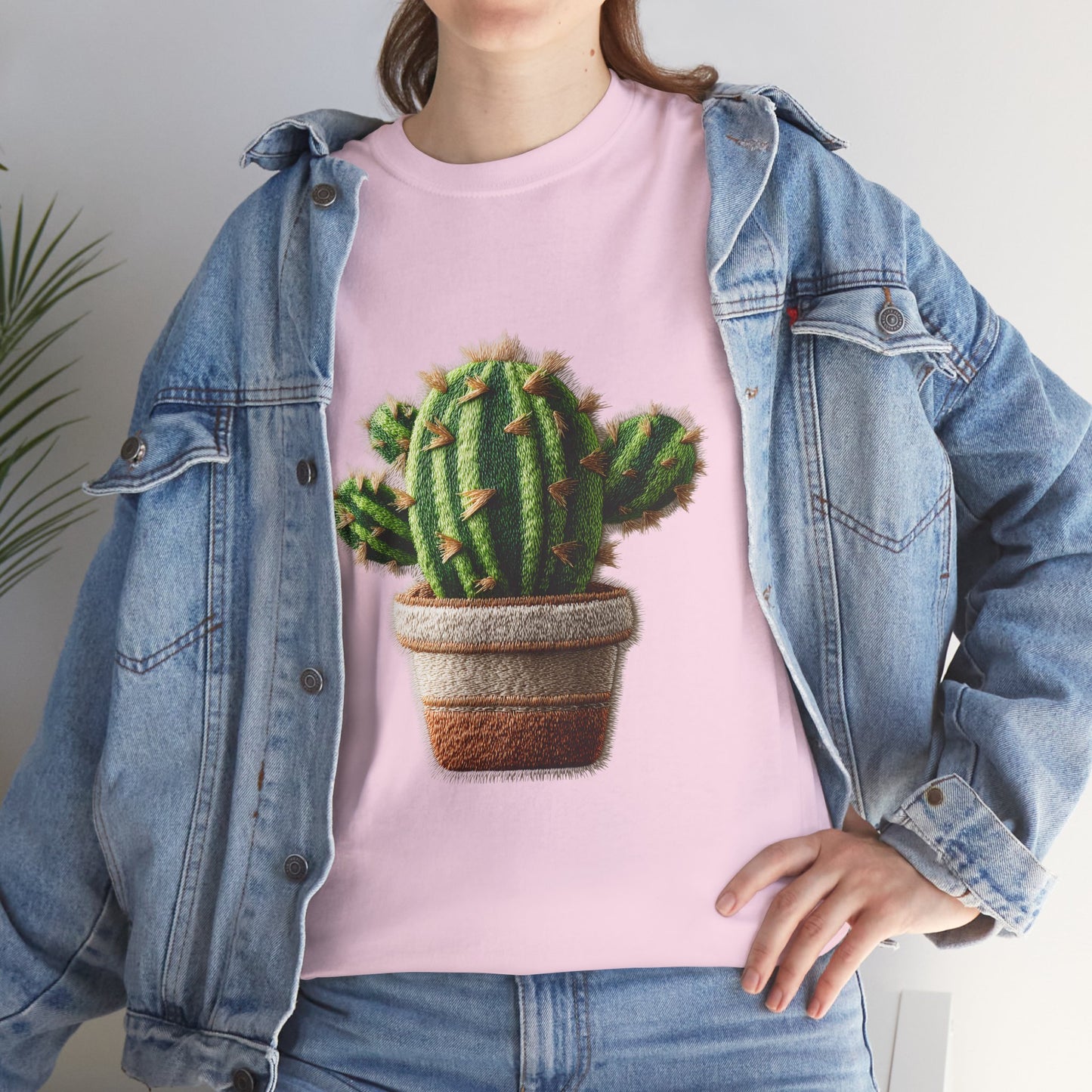 Raised Stitch Sun-Loving Succulent Graphic T-shirt