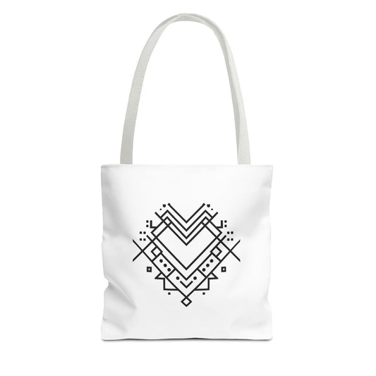 Geometric Heart Tote Bag