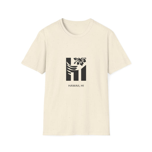 Hawaii HI - Bold Wave & Volcano T-Shirt