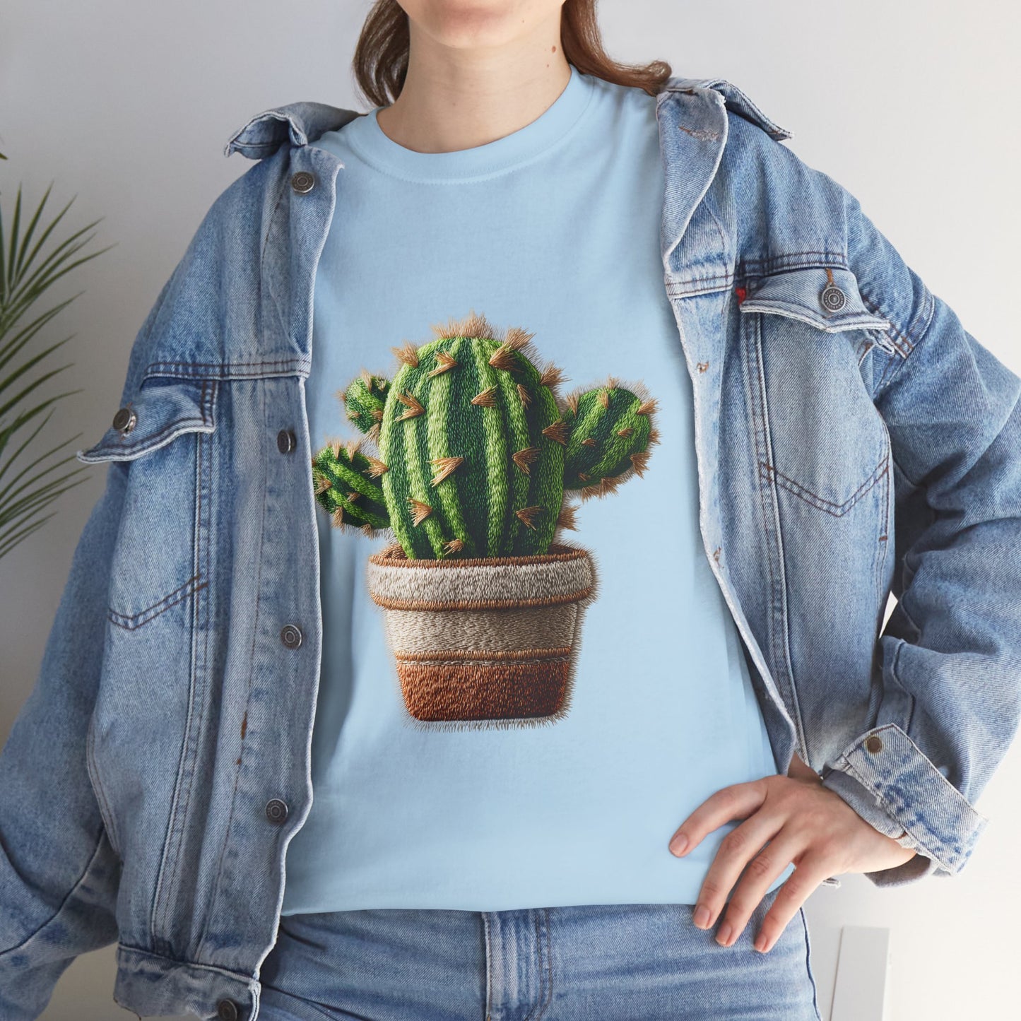 Raised Stitch Sun-Loving Succulent Graphic T-shirt