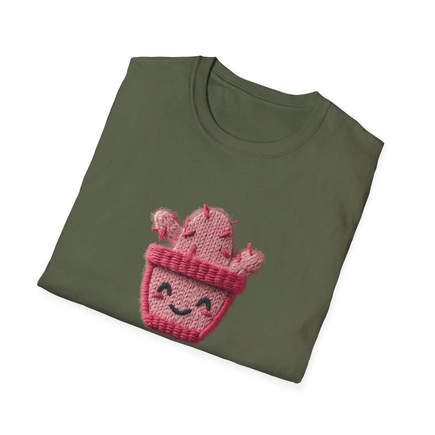 Cactus Embroidery Patch T-Shirt