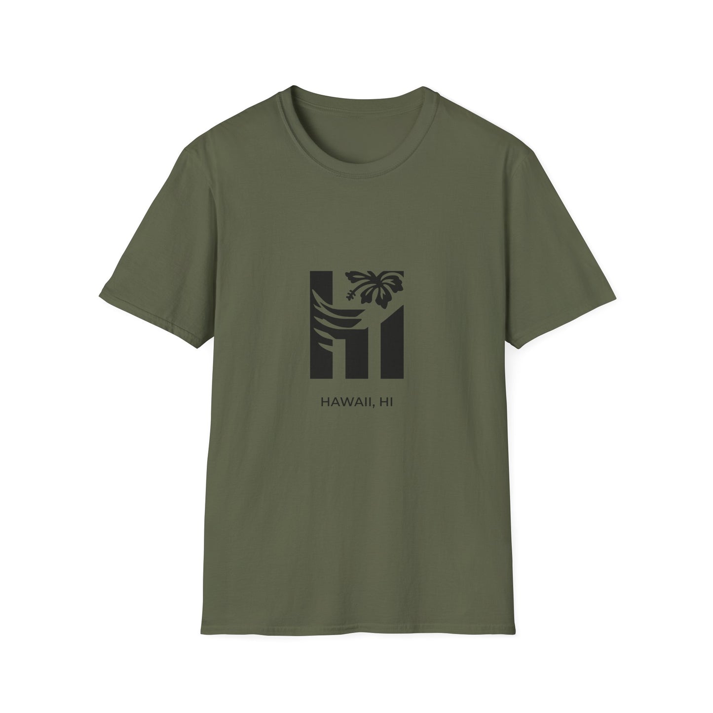 Hawaii HI - Bold Wave & Volcano T-Shirt
