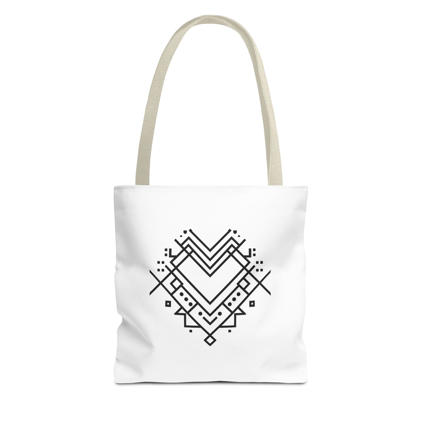 Geometric Heart Tote Bag