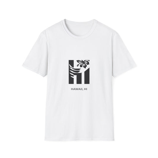 Hawaii HI - Bold Wave & Volcano T-Shirt